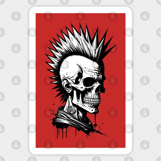 Skull Punk Magnet by DeathAnarchy